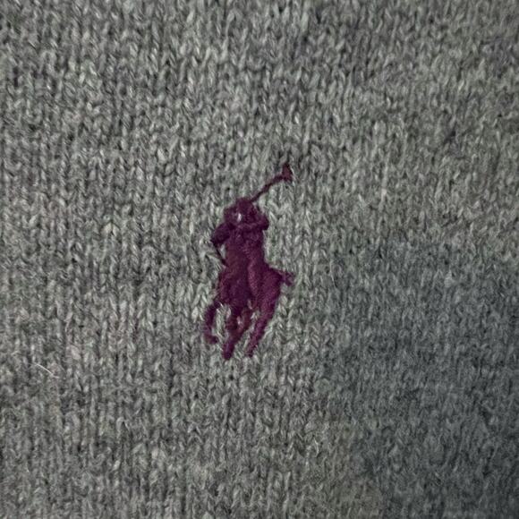 Polo Ralph Lauren Sweater Vest NEW Vintage Men’s XL Gray V-neck Lambswool Knit - Picture 3 of 9